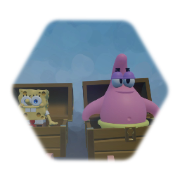 Spongebob a Patrick treasure carts
