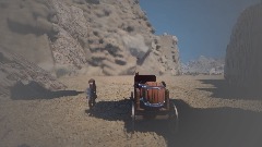 Rowan explores Open World Mojave Desert California, USA