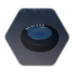 Wheel - Classic Chrome Hubcap with "ODDYEAR" Brand Tire