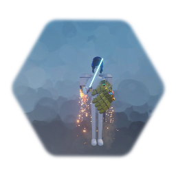 Nour Ashraf With Jetpack Gun Lightsaber And infinity gauntlet