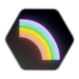 Neon Rainbow Half (Reversed Colors)