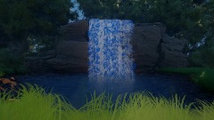 Waterfall with Peaceful Music