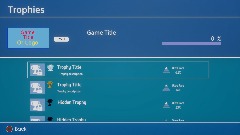 PlayStation 11 Trophy menu template