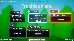 Trophies Menu