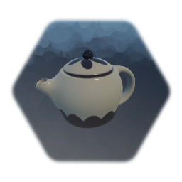 Porcelain Teapot with Flower Design