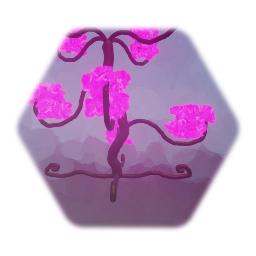 Glowing pink Tree leaves