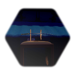 Katana on orental table (best for Samaria games)