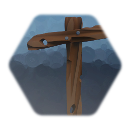 simple comic wooden cross