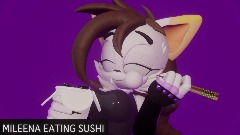 Mileena Eating Sushi (ANIMATION LOOPED)