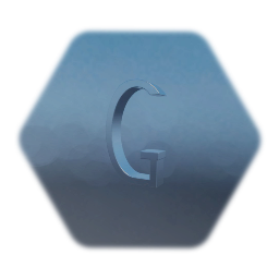 "G" (one block) metal letter