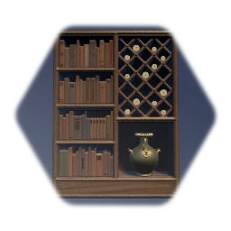Bookshelf with Scroll Rack