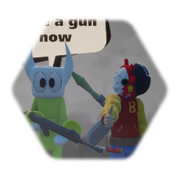 Lenny with a gun