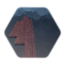 Very Worn Rough Wooden Floorboards