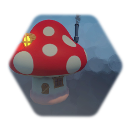 mushroom house red