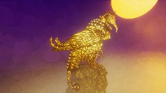 Escultura aguila amarilla