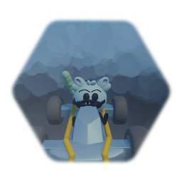 Furry ball in a go kart