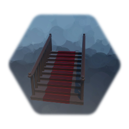 Staircase - Wood - Red Carpet Runner