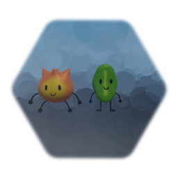 Firey and Leafy Plushes