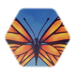 Butterfly - 3 circling monarch butterflies - animated