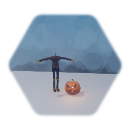 Pumpkin Head and Scarecrow