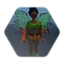 Full-Figured Black Female Elf Fairy