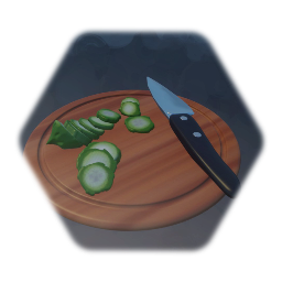 Sliced Cucumber on plate