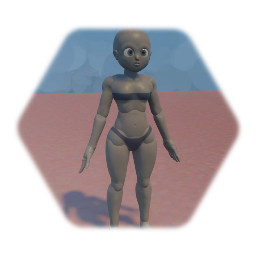 Cartoonish animated female body template