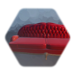 Coraline - Red velvet Victorian gothic couch!
