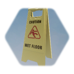 CAUTION - WET FLOOR Sign (Version A - Clean)