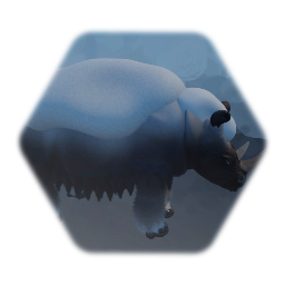Woolly Rhino with Snow