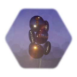 High Contrast impys Foil Balloon Cluster