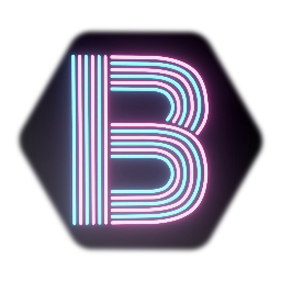 Neon Retro Striped Letter B