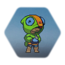 Leon (brawl stars) pixel art