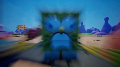 <clue>  squidward has a bomb