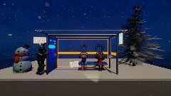 Snowy bus stop | AY