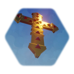 Golden Ruby Encrusted Cross