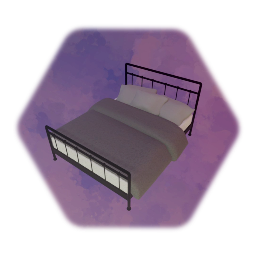 Bed with metal frame