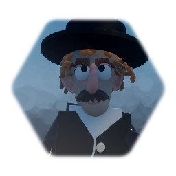 Hat man curly hair version