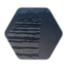 Chipped stone steps