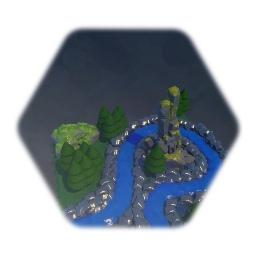 River with grass blocks and trees part 2