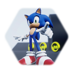 Colors Sonic with rails