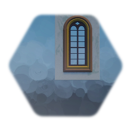 Lara Croft mansion oval arch window wall # 1