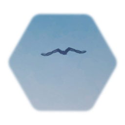 Bird flying in the distance animation