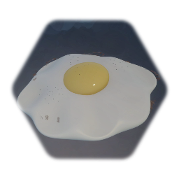 Fried egg with burnt edge