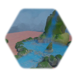 Zen Pond with Waterfall