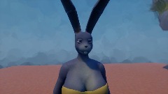 Giant bunny woman platform mini game