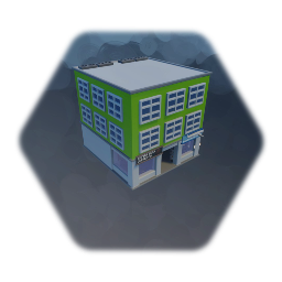 Low Poly Retail Store (Green)