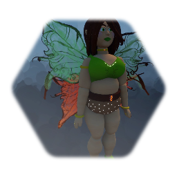 Full-Figured Female White Elf Fairy