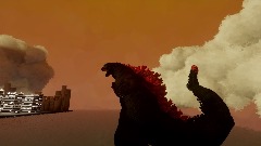 Shin Godzilla destroys a city ( Godzilla King of titans )