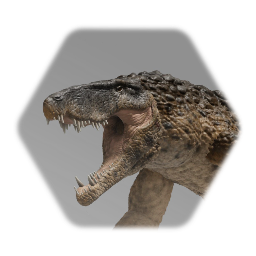 Realistic Barinasuchus puppet